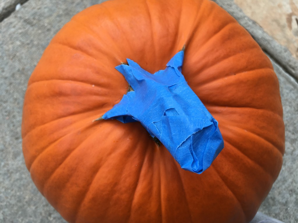 taped off stem pumpkin 