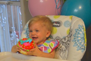 baby with cake
