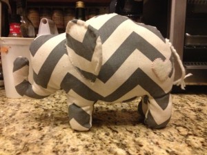 DIY stuffed elephant