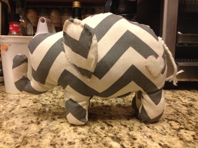 homemade stuffed elephant