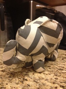 homemade stuffed elephant