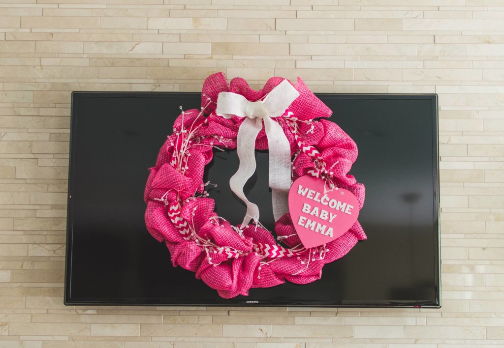 Wreath - Chevron Baby Shower