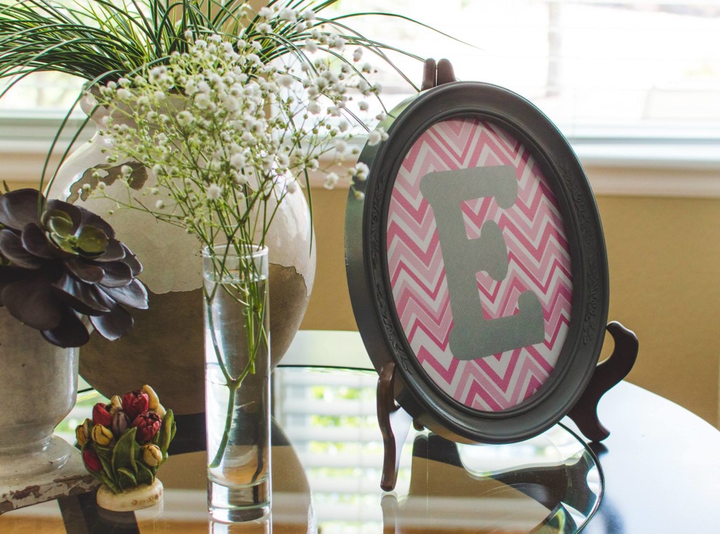 framed e  - Chevron Baby Shower