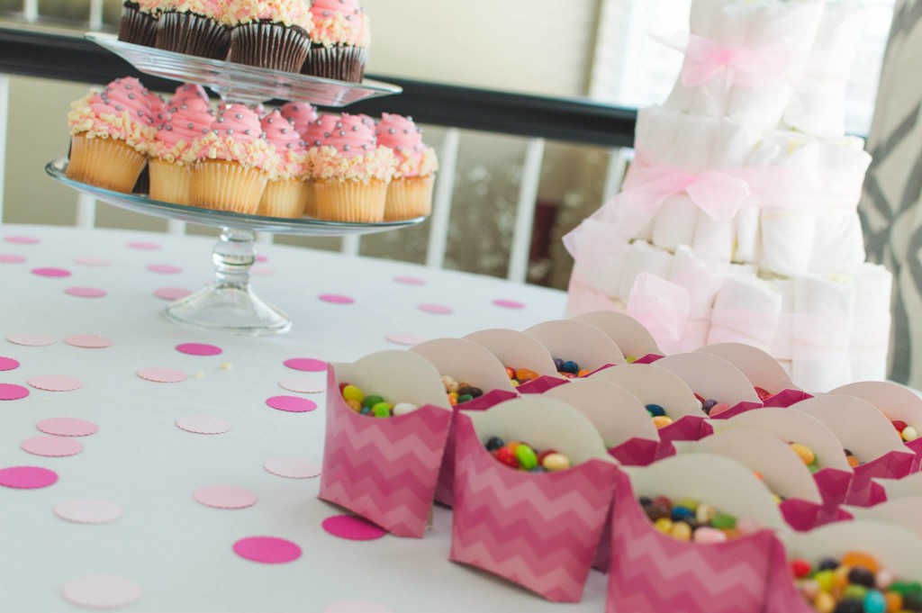 Dessert Table - Chevron Baby Shower