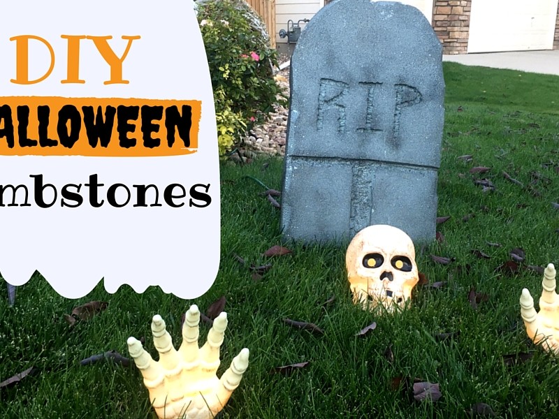 DIY Halloween Tombstones - Colorado Anne